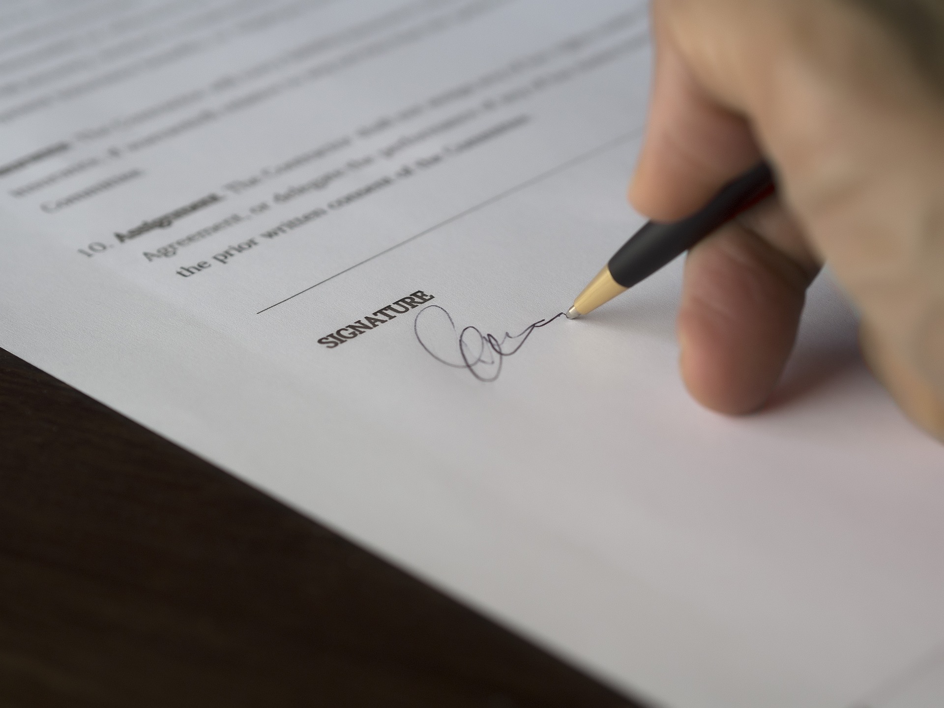 Contract signing
